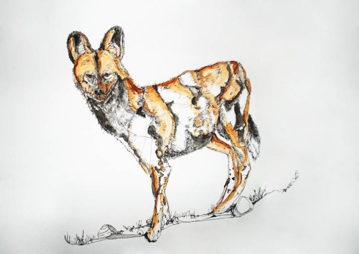 illustration. Expressive modern art. animals. talented artists, online art gallery.